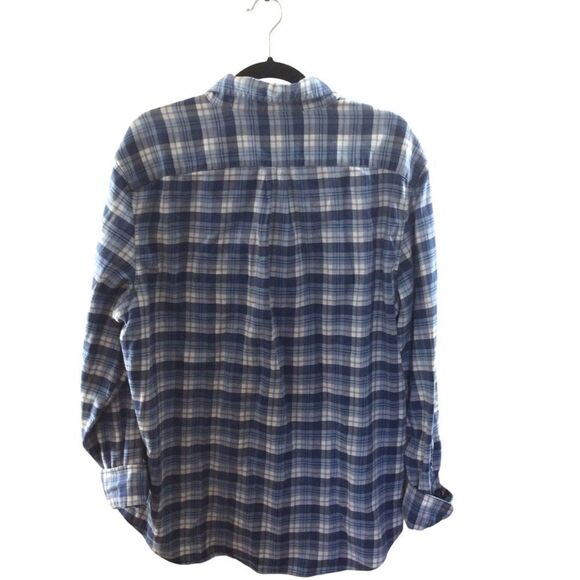 Mens‎ Vineyard Vines Cotton Classic Fit Murray Flannel Shirt Blue Size Large - Picture 2 of 6